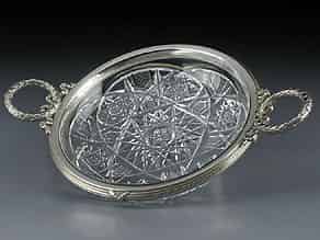 Detailabbildung:  Kristallschale mit Silbermontierung von Fabergé