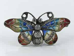 Detailabbildung:  Fabergé-Brosche in Form eines Schmetterlings