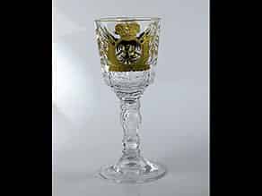 Detailabbildung:  Wein-Kristallglas von Laurenz Orlovsky aus dem Palast Nikolaus II.