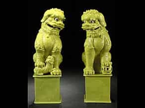 Detailabbildung:  Paar große Tempelhunde