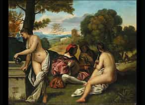 Detailabbildung:  Italienischer Maler des 19. Jahrhunderts, nach Giorgione, 1478 - 1510 Venedig