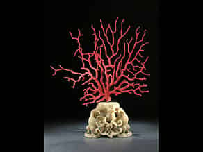Detail images:  Barockes Kunstkammerobjekt mit Korallenbaum