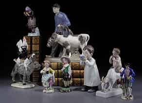 Detailabbildung:  Konvolut von acht Porzellanfiguren
