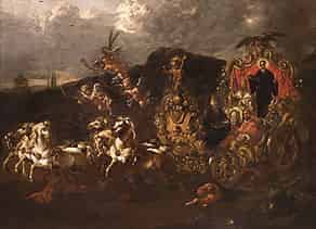 Detailabbildung:  Italienischer Maler des 18. Jahrhunderts in der Stilnachfolge des Stefano della Bella und Alessandro Magnasco (1667 - 1749)