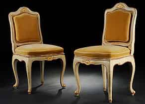 Detailabbildung:  Paar Rokoko-Stühle des 19. Jahrhunderts