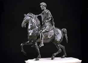 Detailabbildung:  Bronzefigur des römischen Kaisers Marcus Aurelius