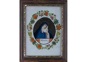 Detail images:  Hinterglasbild mit Darstellung der Heiligen Maria