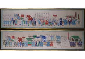 Detail images:  Paar chinesische Seidenmalereien
