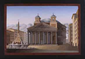 Detailabbildung:  Mikromosaik mit Ansicht des Pantheon in Rom