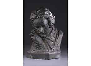 Detailabbildung:  Französischer Bildhauer des 19./20. Jahrhunderts, Beethoven-Büste von Felix Masseau (Abb.)
