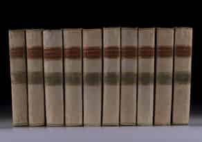 Detailabbildung:  Zehn Bände der Werke von Niccolo Machiavelli
