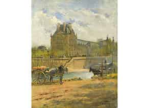Detailabbildung:  Albert Lebourg, 1849 - 1928 Rouen, Französischer Impressionist. Er gehörte zum Freundeskreis von Degas, Monet und Sisley.