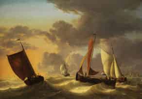Detailabbildung:  Jan van Os, 1744 - 1808, Holländischer Marinemaler