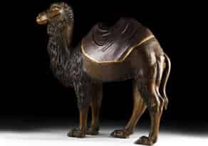 Detailabbildung:  Großes Kamel einer monumentalen Weihnachtskrippe
