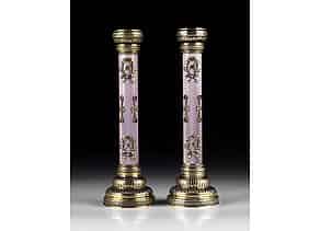 Detailabbildung:  Paar seltene Fabergé-Leuchter