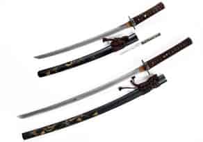 Detailabbildung:  Sehr seltenes Daisho (Schwerterpaar)
