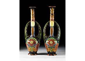 Detailabbildung:  Paar Nürnberger Jugendstil-Vasen