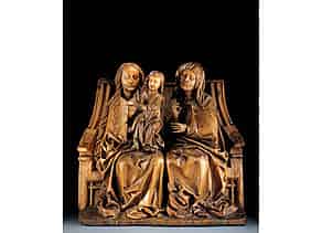 Detailabbildung:  Seltene Darstellung des Marien-Thrones mit Mutter Anna, Maria und Maria Salome