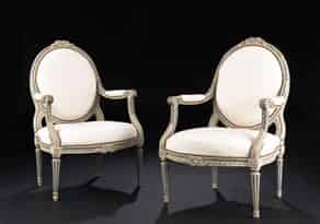 Detailabbildung:  Paar Louis XVI-Sessel