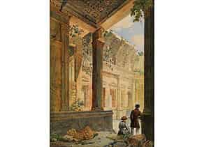 Detail images:  Charles Leopold Emile Henry, 1797 Paris - 1885, Maler und Architekt, Schüler von Vaudoyer