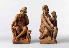 Detailabbildung:  Figurenpaar in Terracotta