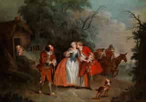 Detailabbildung:  Maler des 18. Jahrhunderts in der Stilnachfolge von Watteau 