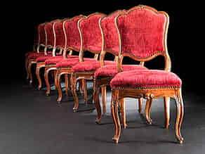 Detail images:  Satz von zehn lombardischen Rokoko-Stühlen