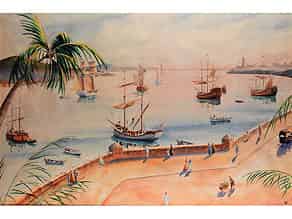 Detail images:  Anna Maria Quemare, Kubanische Aquarellistin des ausgehenden 20. Jahrhunderts