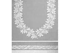 Detail images:  Großes Tafeltuch mit klassizistischem Lorbeeroval