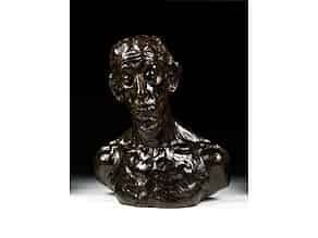 Detailabbildung:  Rik Wouters, 1882 Malines - 1916 Amsterdam, Schüler der Brüsseler Akademie, bekannt geworden durch mehrere Büsten bedeutender Persönlichkeiten wie etwa von Rodin