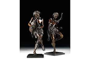 Detailabbildung:  Paar Bronzefiguren