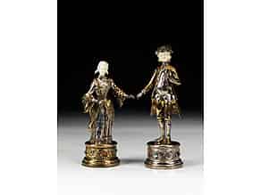 Detail images:  Zwei Figuren aus Silber und Elfenbein