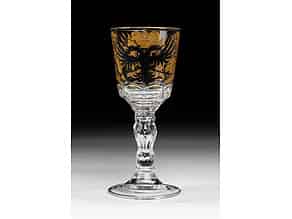 Detailabbildung:  Wein-Kristallglas von Laurenz Orlovsky aus dem Palast Nikolaus II.