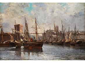 Detailabbildung:  Emile-Raphael Marechal, Holländischer Marinemaler des 19. Jahrhunderts