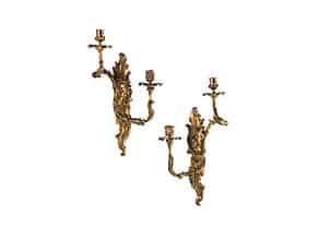 Detail images:  Paar Wandappliken aus Bronze