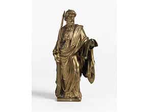 Detailabbildung:  Bronzestatuette des Heiligen Paulus