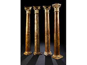 Detail images:  Satz von vier hölzernen Rundsäulen