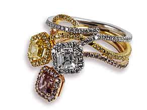 Detail images:  Bunter Diamant-Ring