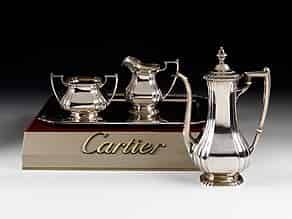 Detailabbildung:  Mokkaservice in Silber von Cartier