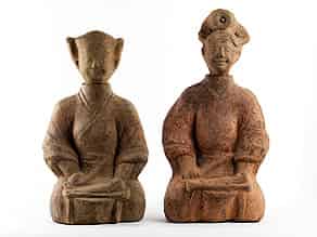 Detailabbildung:  Zwei Figuren der Han-Dynastie, 206 v. Chr. - 220 n. Chr.