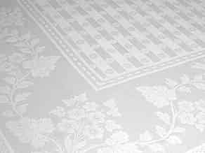 Detail images:  Handgewebtes Tafeltuch mit Blütenstreifen
