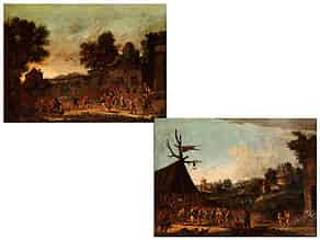 Detail images:  Pieter van Bloemen, Stendardo, 1657 Antwerpen - 1720, zug.