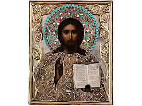 Detailabbildung:  Ikone mit der Darstellung von Christus Pantokrator