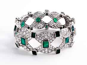 Detailabbildung:  † Smaragd-Diamantarmband