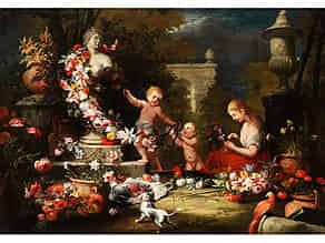 Detail images:  Abraham Brueghel, 1631 - 1690