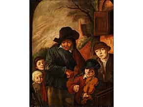 Detail images:  Maler in Stilnachfolge der holländischen Malerei um Teniers oder Brouwer