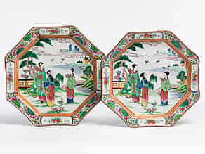 Detail images:  Paar chinesische Porzellanplatten