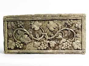Detail images:  Sandstein-Reliefplatte mit Weinrankendekor