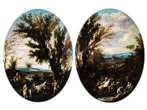 Detail images:  Alessandro Magnasco, 1667 Genua - 1745 und Antonio Francesco Peruzzini, 1668 Ancona - 1724 Milano 