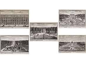 Detail images:  Satz von fünf Kupferstichen, 18. Jahrhundert